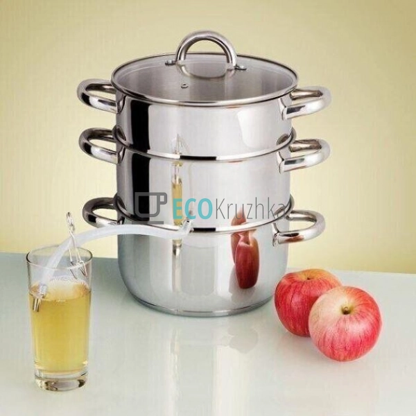 Соковарка з нержавіючої сталі Edenberg 5 л для плити інд ... Соковарка з нержавіючої сталі Edenberg 5 л для плити інд ...
