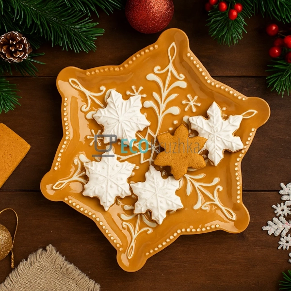 Керамічне блюдо у формі сніж ... Керамічне блюдо у формі сніж ...