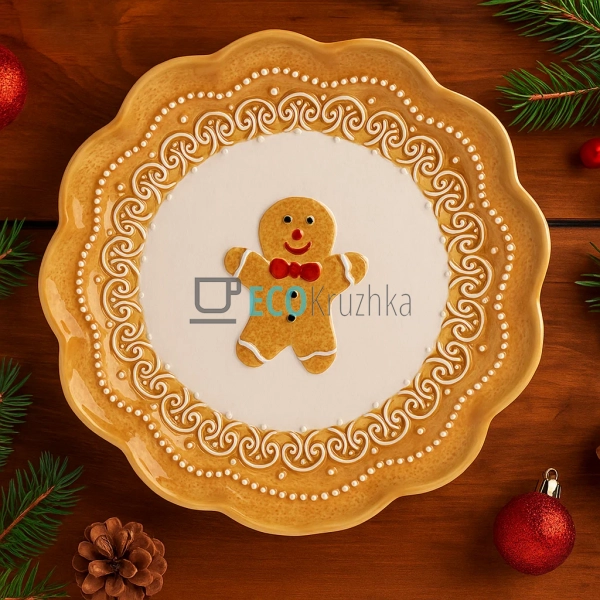 Керамічна тарілка Пряниковий ... Керамічна тарілка Пряниковий ...