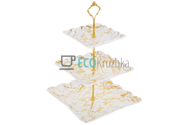 Триярусна порцелянова етажерка для десертів, фруктів 37 ... Триярусна порцелянова етажерка для десертів, фруктів 37 ...