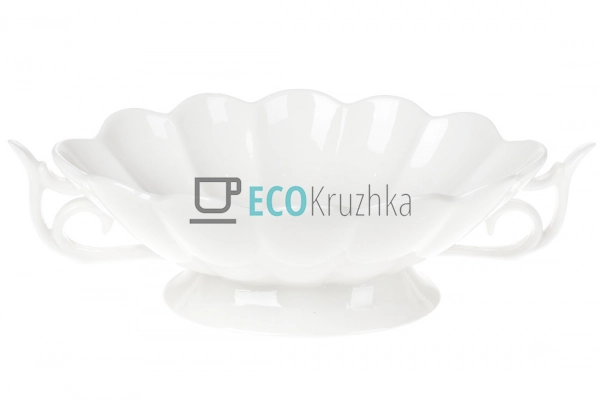 Порцелянова фруктівниця з ручками 30,5 см — біла елегант ... Порцелянова фруктівниця з ручками 30,5 см — біла елегант ...