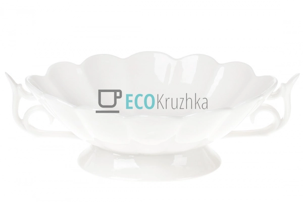 Порцелянова фруктівниця з ручками 25,5 см — біла елегант ... Порцелянова фруктівниця з ручками 25,5 см — біла елегант ...