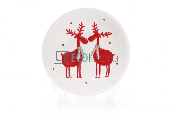 Новорічна керамічна піала з оленями 350 мл – біла (834-1 ... Новорічна керамічна піала з оленями 350 мл – біла (834-1 ...