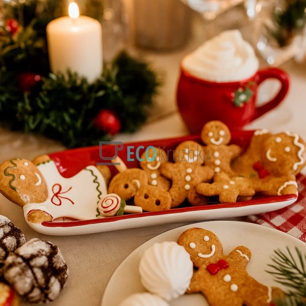 Керамічне сервірувальне блюдо 31 × 10 × 4,5 см “Веселі п ... Керамічне сервірувальне блюдо 31 × 10 × 4,5 см “Веселі п ...