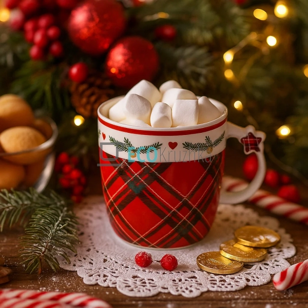 Порцелянова чашка 360 мл Happy Holidays у подарунковій к ... Порцелянова чашка 360 мл Happy Holidays у подарунковій к ...