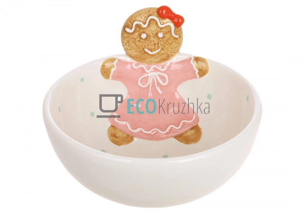 Новорічна піала з пряниковим чоловічком 530 мл – рожева ... Новорічна піала з пряниковим чоловічком 530 мл – рожева ...