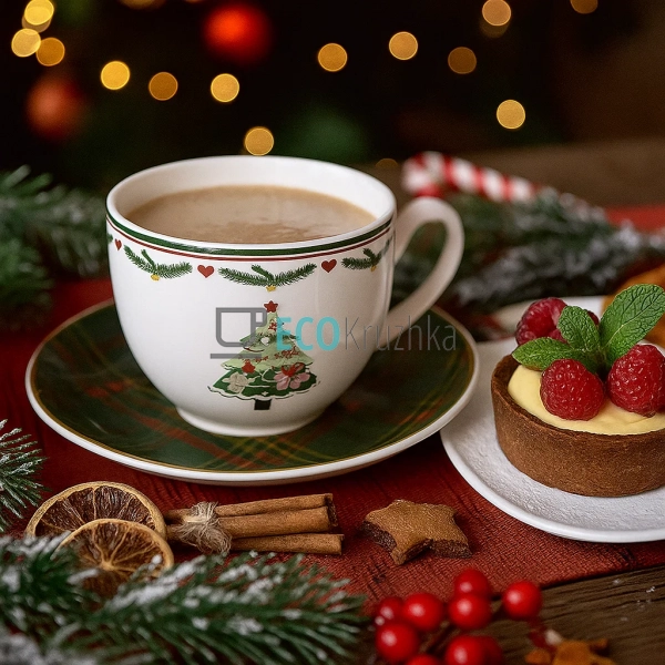 Порцеляновий набір: чашка + блюдце 240 мл — подарунковий ...