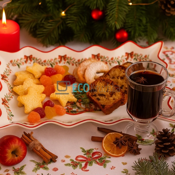 Порцелянове сервірувальне блюдо Різдвяна ялинка 35,5 см ... Порцелянове сервірувальне блюдо Різдвяна ялинка 35,5 см ...