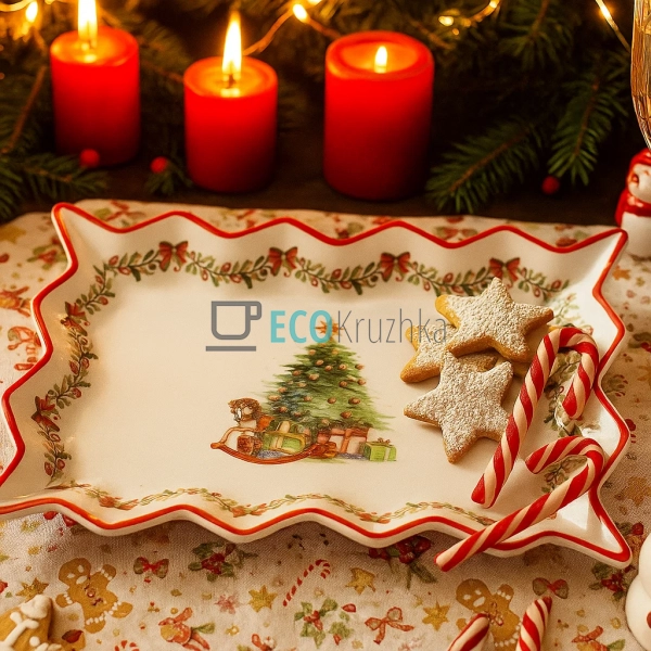 Порцелянове сервірувальне блюдо Різдвяна ялинка 25 см – ... Порцелянове сервірувальне блюдо Різдвяна ялинка 25 см – ...