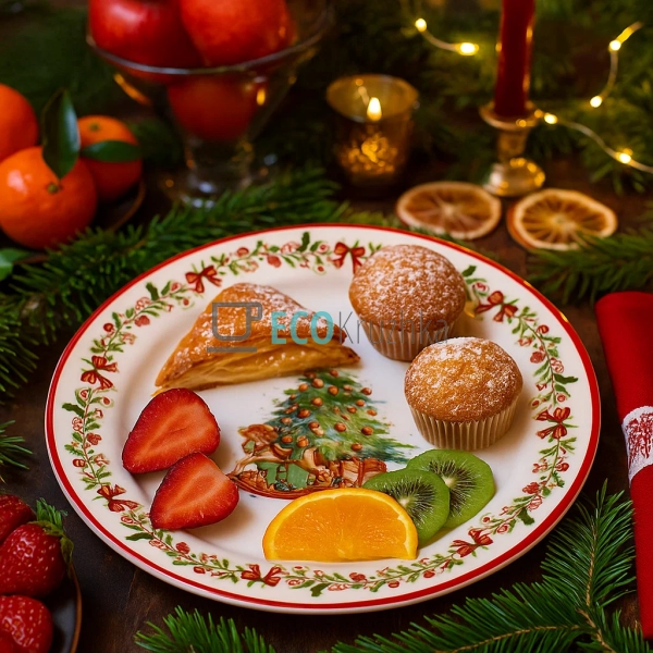 Новорічна тарілка ялинка 26,5 см – порцелянова різдвяна ... Новорічна тарілка ялинка 26,5 см – порцелянова різдвяна ...