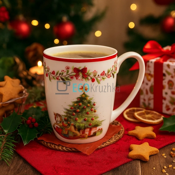 Різдвяний кухоль із порцеляни 350 мл з ялинкою – новоріч ... Різдвяний кухоль із порцеляни 350 мл з ялинкою – новоріч ...