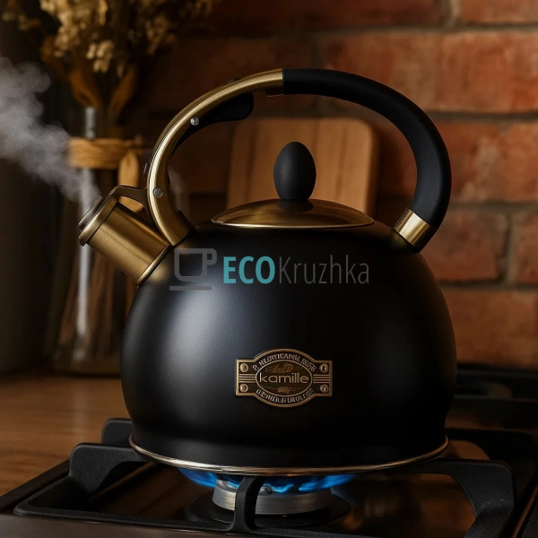 Чайник 2.7 л з нержавіючої сталі зі свистком та ручкою " ... Чайник 2.7 л з нержавіючої сталі зі свистком та ручкою " ...