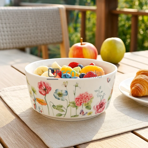 Порцеляновий салатник Bonadi Flower Garden 800 мл кругли ...