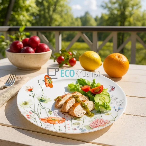 Велика порцелянова обідня тарілка Flower Garden 27 см –  ...