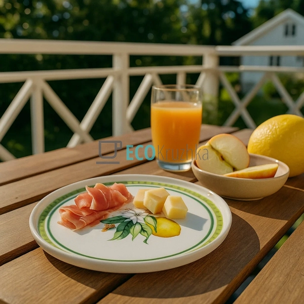 Порцелянова десертна тарілка 20 см Сицилійський лимон —  ...