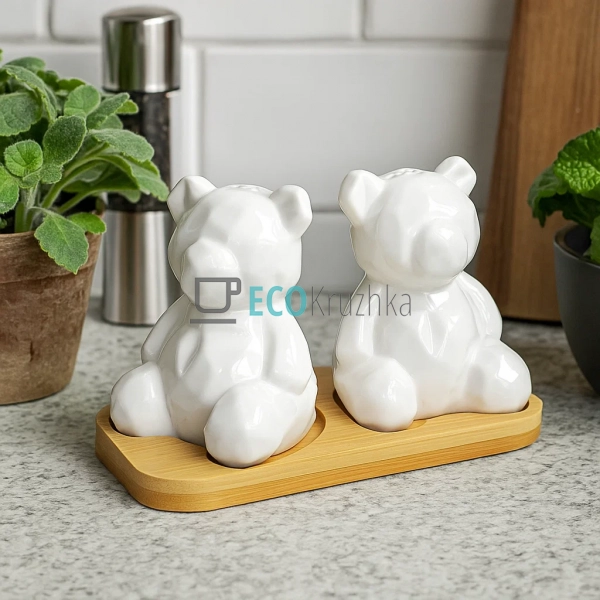 Набір для спецій сіль і перець порцеляновий у вигляді ве ... Набір для спецій сіль і перець порцеляновий у вигляді ве ...