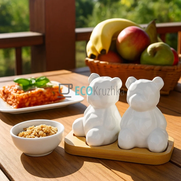 Набір для спецій сіль і перець порцеляновий у вигляді ве ... Набір для спецій сіль і перець порцеляновий у вигляді ве ...