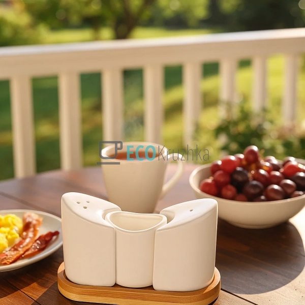 Набір для спецій сіль, перець і зубочистки порцеляновий ... Набір для спецій сіль, перець і зубочистки порцеляновий ...