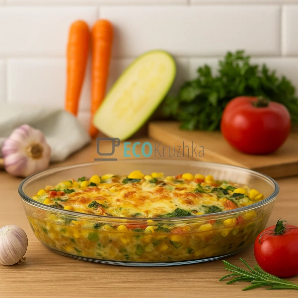 Деко овальне жароміцне скло 3.2 л Marinex EK6662