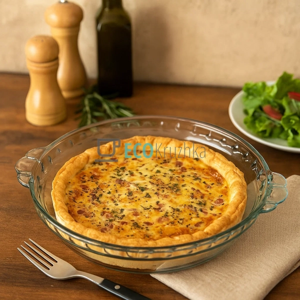 Деко кругле з хвилями жароміцне скло 1.3 л Marinex EK622 ...