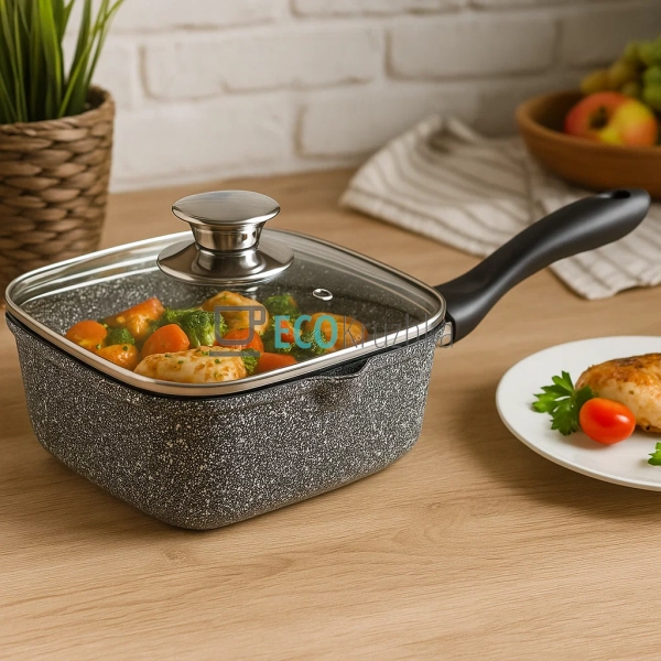 Квадратний ківш Edenberg EB-16998 з гранітним покриттям ... Квадратний ківш Edenberg EB-16998 з гранітним покриттям ...