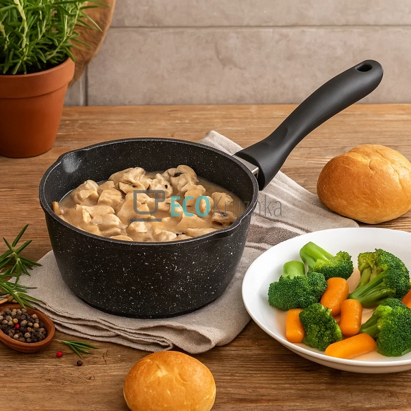 Ківш 1.9л, з кришкою, литий алюміній Чорний Edenberg EB- ... Ківш 1.9л, з кришкою, литий алюміній Чорний Edenberg EB- ...