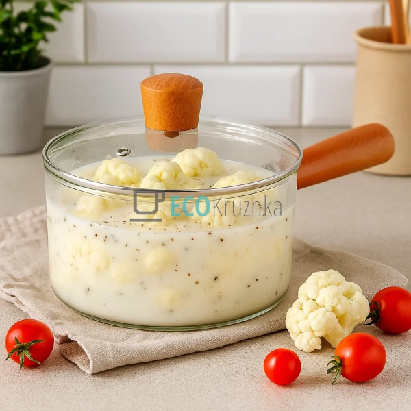 Ківш скляний із жароміцного скла 2.8 л Edenberg EB-19001 Ківш скляний із жароміцного скла 2.8 л Edenberg EB-19001