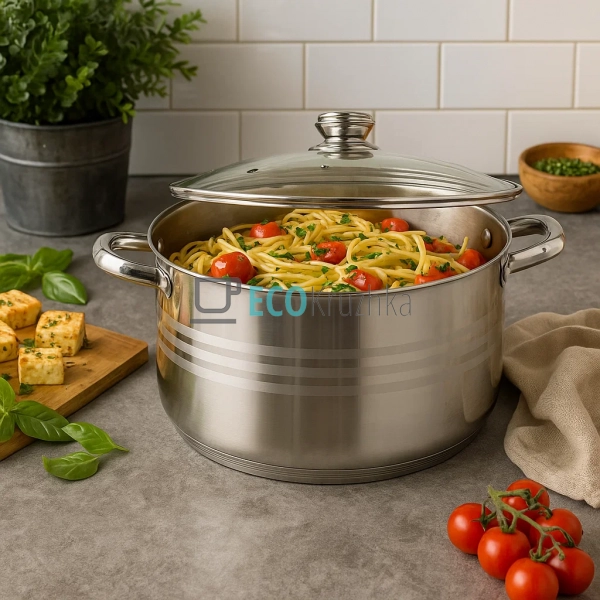 Каструля нержавіюча 23.8 л професійна з кришкою Edenberg ... Каструля нержавіюча 23.8 л професійна з кришкою Edenberg ...