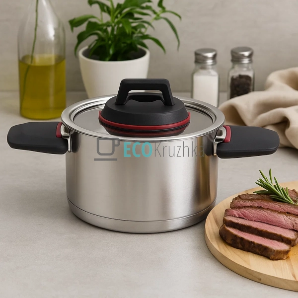 Каструля нержавіюча з складними ручками Maestro MR3530-1 ... Каструля нержавіюча з складними ручками Maestro MR3530-1 ...