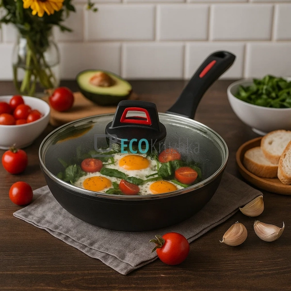 Сковорода 22×4.7 см - 1.3л Edenberg EB-13082 з термоінди ... Сковорода 22×4.7 см - 1.3л Edenberg EB-13082 з термоінди ...