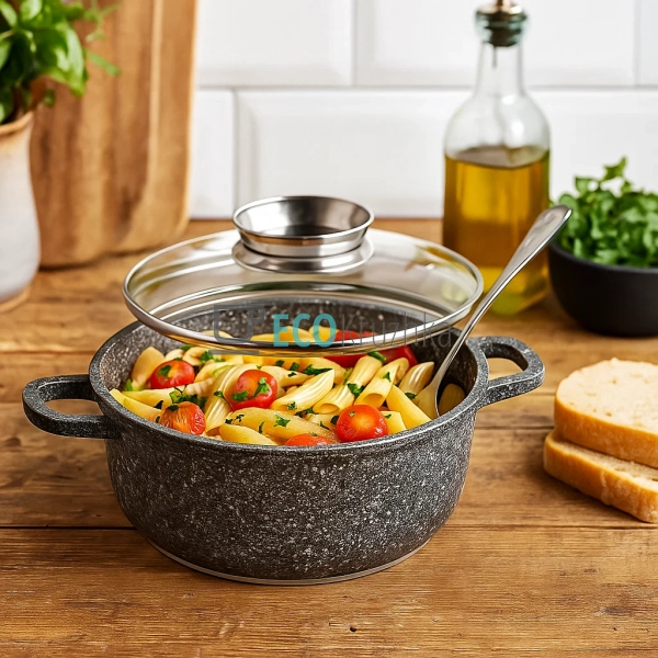 Каструля-казан Edenberg з гранітним покриттям та скляною ...