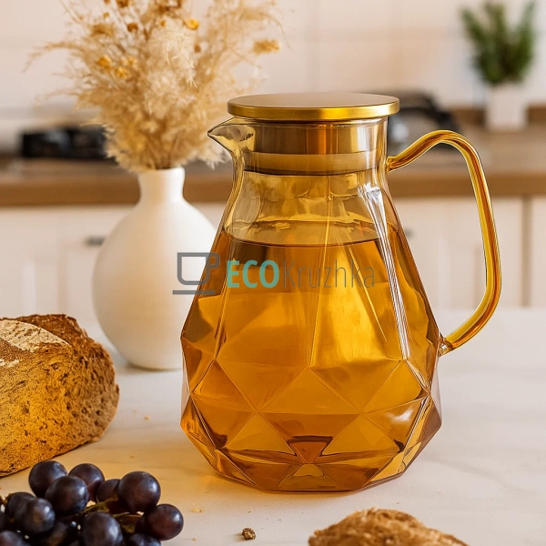 Глечик для води, лимонаду, молока 1.8л Золото (R92766)