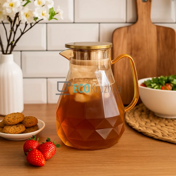 Глечик для води, лимонаду, молока 1.8л Золото (R92766)