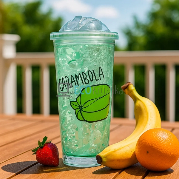 Стакан з трубочкою акриловий з подвійною стінкою та гідр ... Стакан з трубочкою акриловий з подвійною стінкою та гідр ...