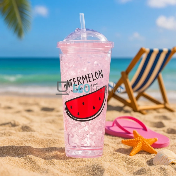 Стакан з трубочкою акриловий з подвійною стінкою та гідр ... Стакан з трубочкою акриловий з подвійною стінкою та гідр ...