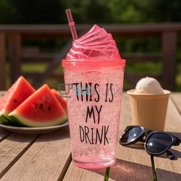 Стакан акриловий з подвійною стінкою та гідрогелевим нап ... Стакан акриловий з подвійною стінкою та гідрогелевим нап ...