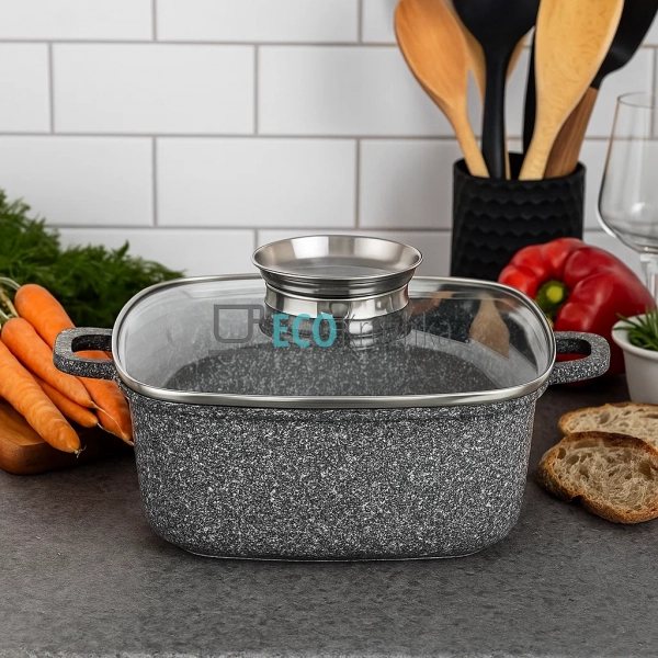 Каструля-казан 2.8 л Edenberg з гранітним покриттям та с ...