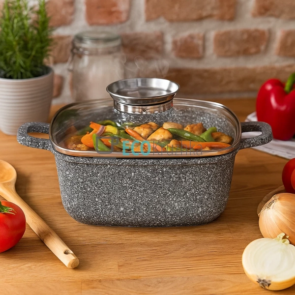 Каструля-казан 2.8 л Edenberg з гранітним покриттям та с ...