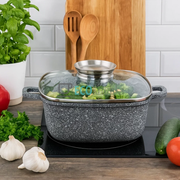 Каструля-казан 3.7 л Edenberg з гранітним покриттям та с ...