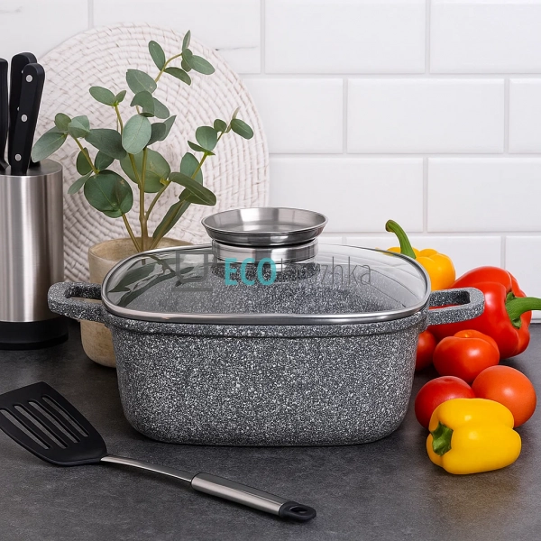 Каструля-казан 3.7 л Edenberg з гранітним покриттям та с ...