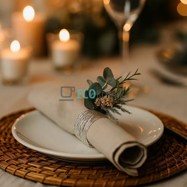 Металеве кільце для серветок "Срібний браслет", Ø4×3.5 с ... Металеве кільце для серветок "Срібний браслет", Ø4×3.5 с ...