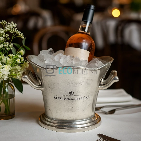 Відерце для льоду з ручками 25 см сріблясте — відро для ... Відерце для льоду з ручками 25 см сріблясте — відро для ...
