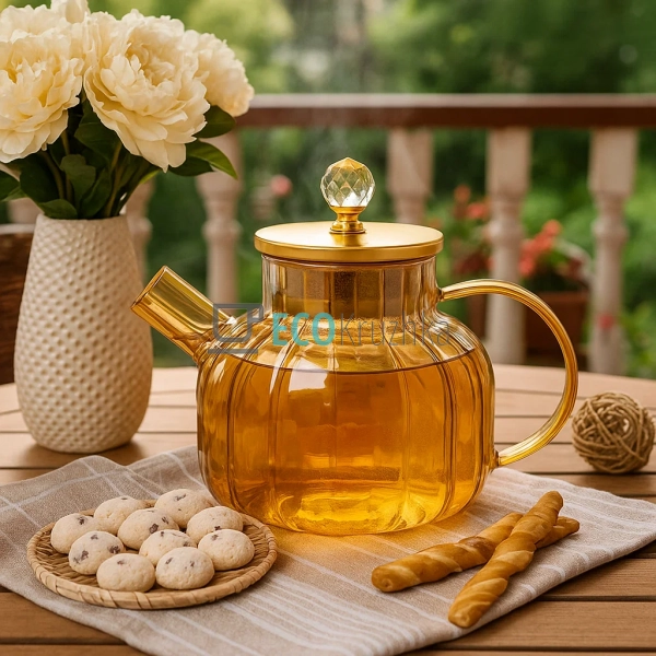 Чайник 1000 мл для заварювання "Страйп" з металевою криш ...