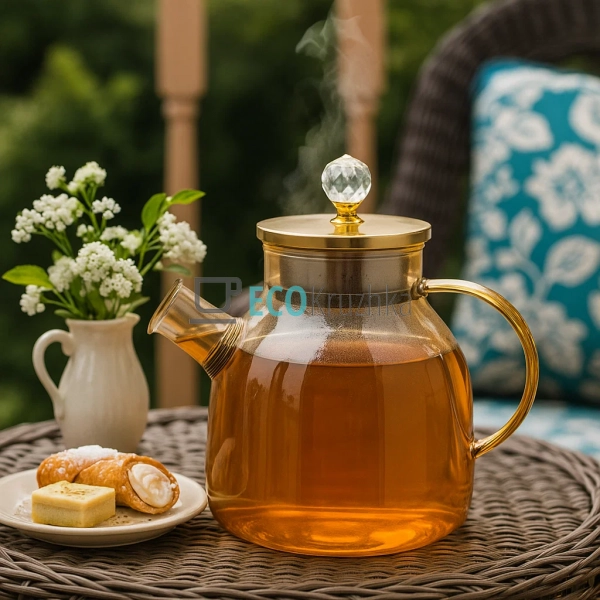 Чайник 1500 мл для заварювання "Скляна перлина" з метале ...