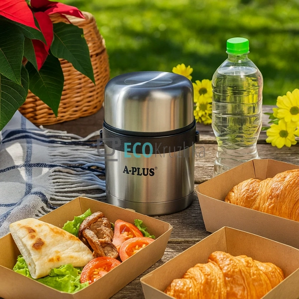 Термос харчової обідній для супу 500 мл з нержавіючої ст ... Термос харчової обідній для супу 500 мл з нержавіючої ст ...