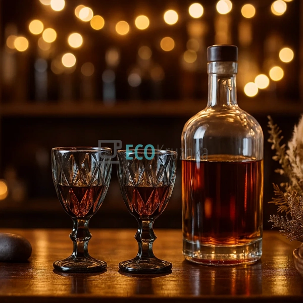 Набір чарок з кольорового скла 6 шт Glassware 40 мл Сіри ...