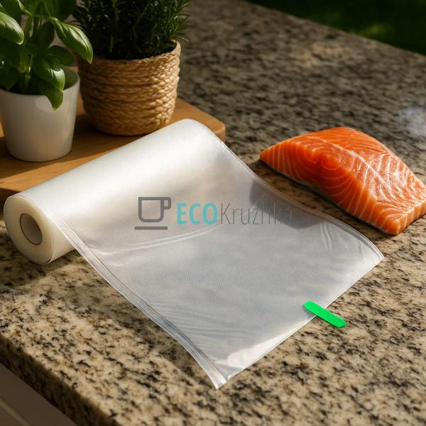 Вакуумні пакети для зберігання 30×500 см, харчова плівка ... Вакуумні пакети для зберігання 30×500 см, харчова плівка ...