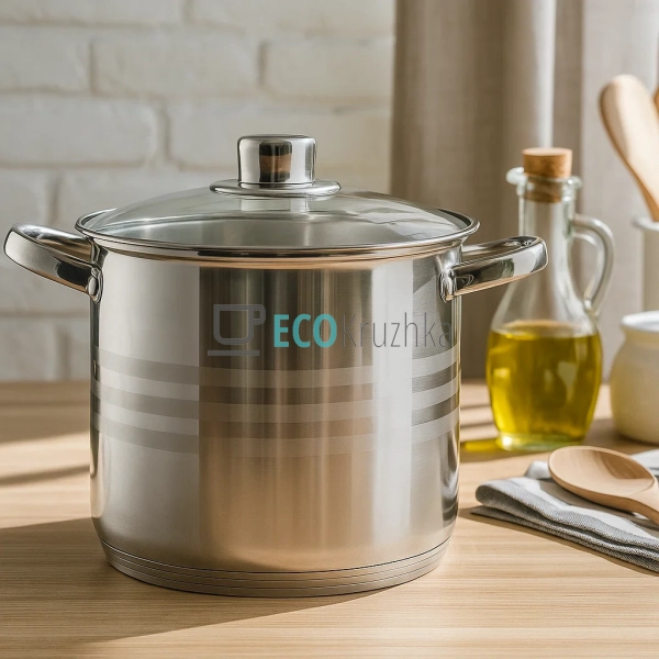 Каструля нержавіюча 5л професійна з кришкою Edenberg EB- ... Каструля нержавіюча 5л професійна з кришкою Edenberg EB- ...
