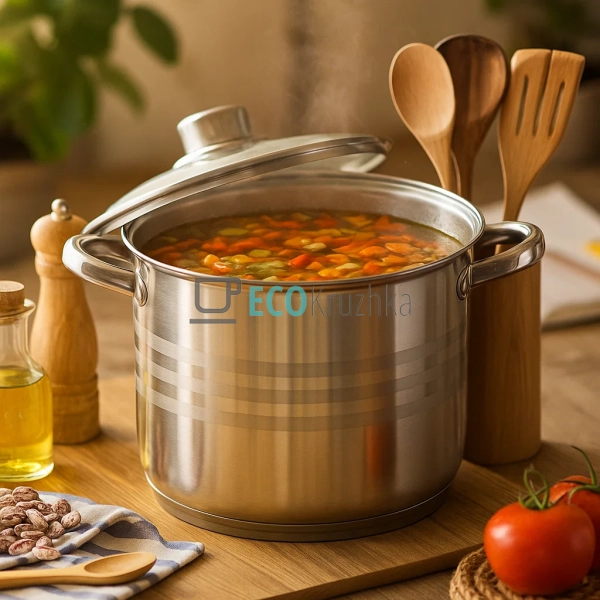 Каструля нержавіюча 12л професійна з кришкою Edenberg EB ... Каструля нержавіюча 12л професійна з кришкою Edenberg EB ...