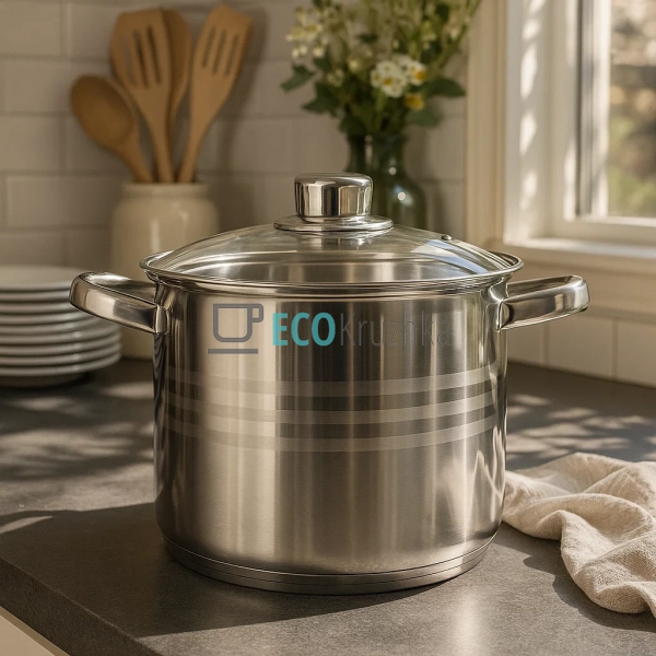 Каструля нержавіюча 14л професійна з кришкою Edenberg EB ... Каструля нержавіюча 14л професійна з кришкою Edenberg EB ...